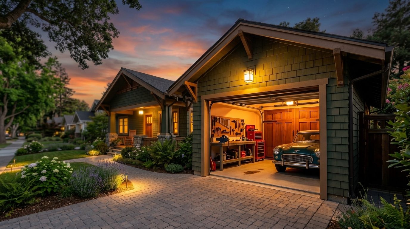 Hampton Garage Door Repair Garage Door Gliding Open Revealing Warm Illuminated Interior